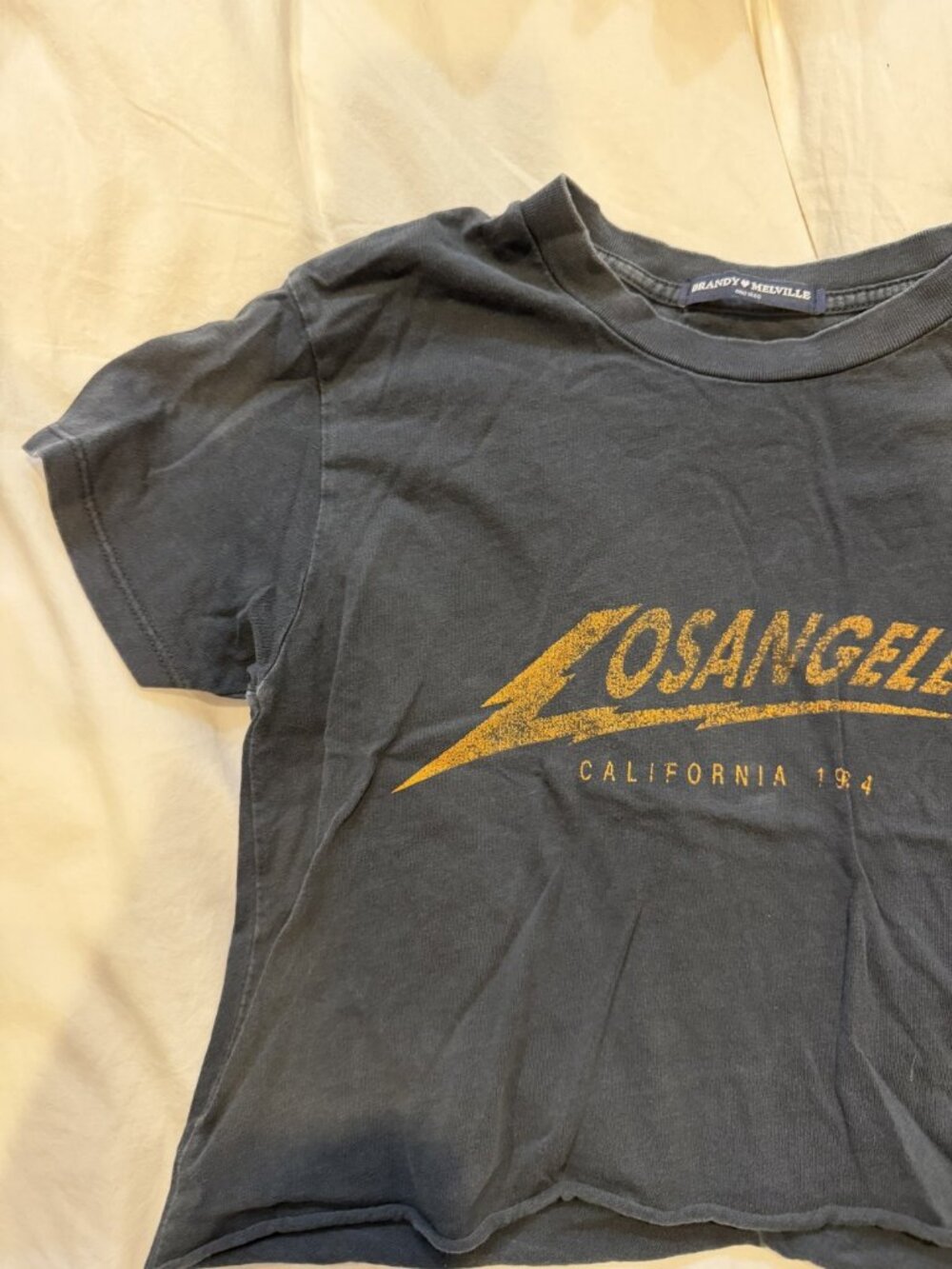 Brandy Melville Los Angeles California Cropped Graphic Tee